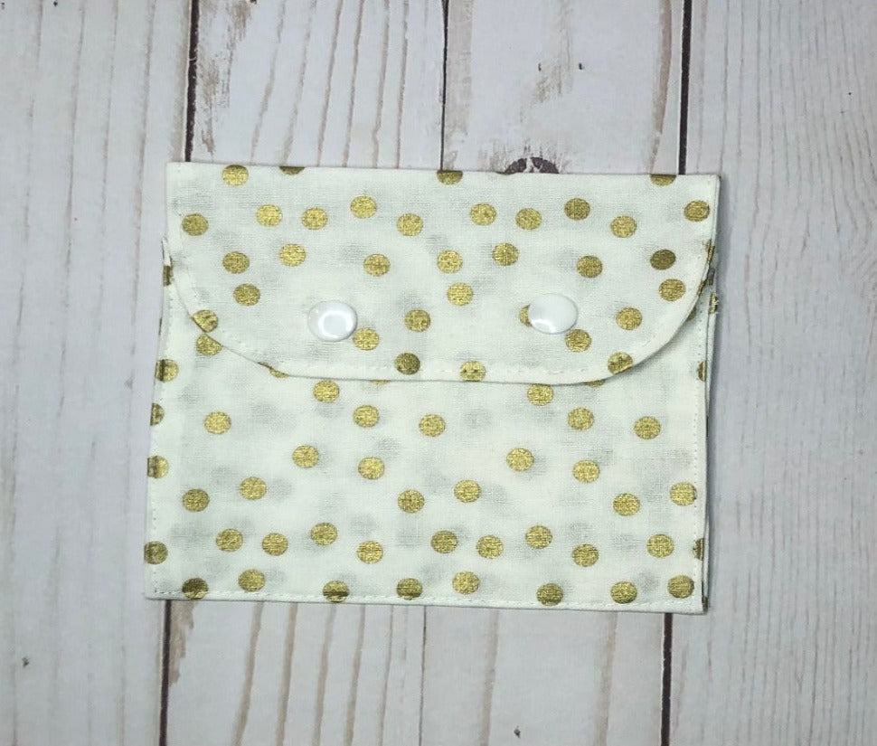 Pad and Tampon Pouch - Golden Dots