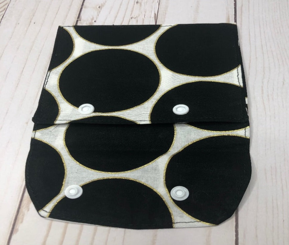 Pad and Tampon Pouch - Black Dots