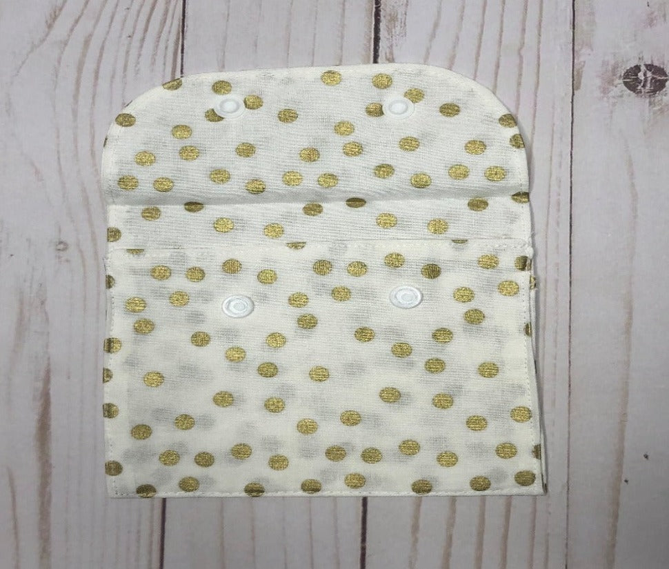 Pad and Tampon Pouch - Golden Dots