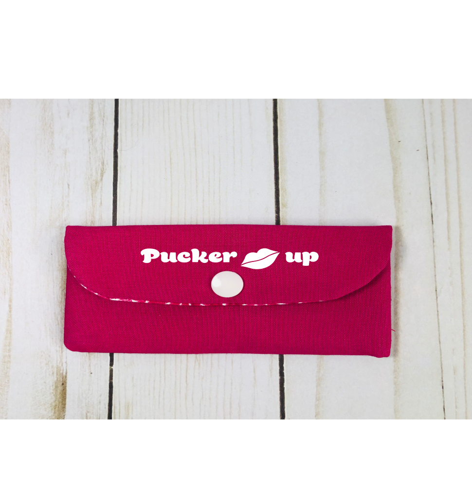 Lip Gloss Holder - Pucker Up Pink