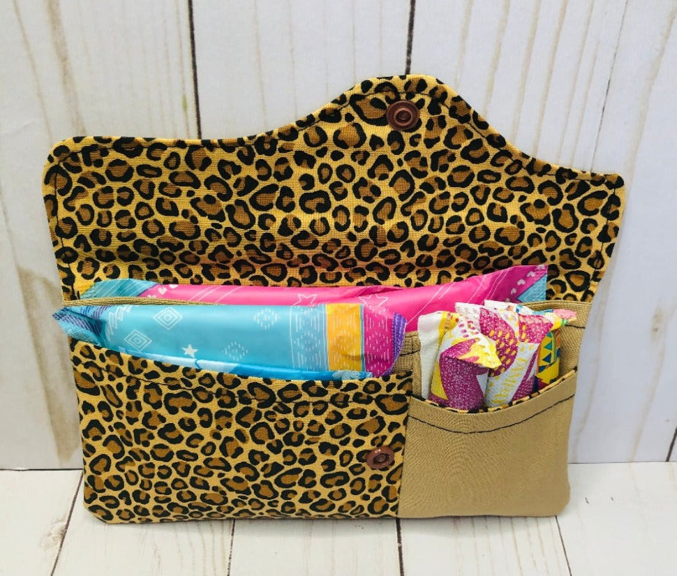 Pad and Tampon Pouch Set- Cheetah Vibes