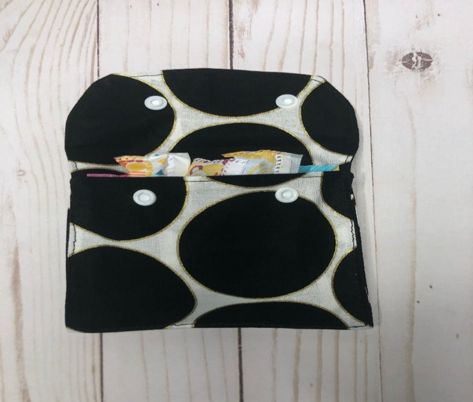 Pad and Tampon Pouch - Black Dots