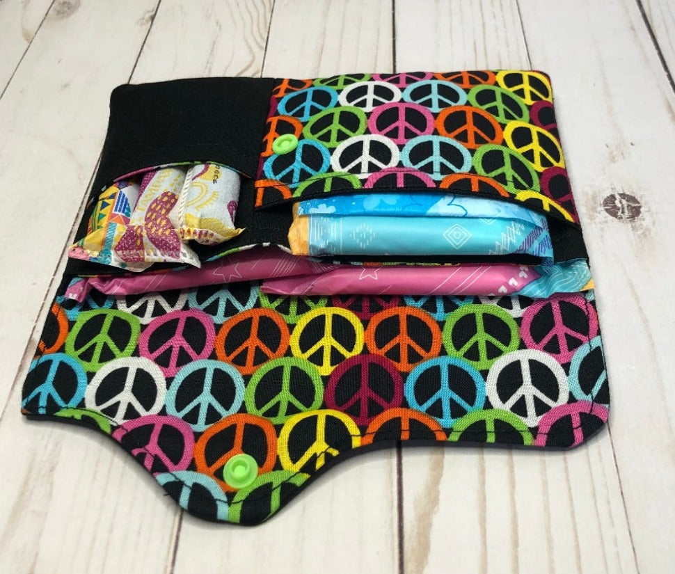 Pad and Tampon Pouch Set - Cool Vibes