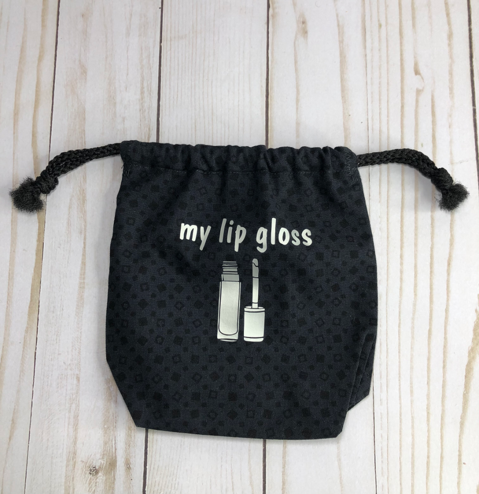 Make up Bag - My Lip Gloss Black n Silver