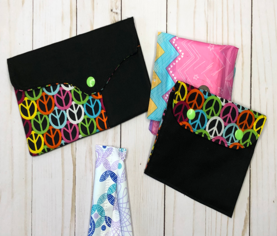 Pad and Tampon Pouch Set - Cool Vibes