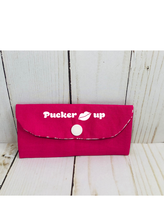 Lip Gloss Holder - Pucker Up Pink