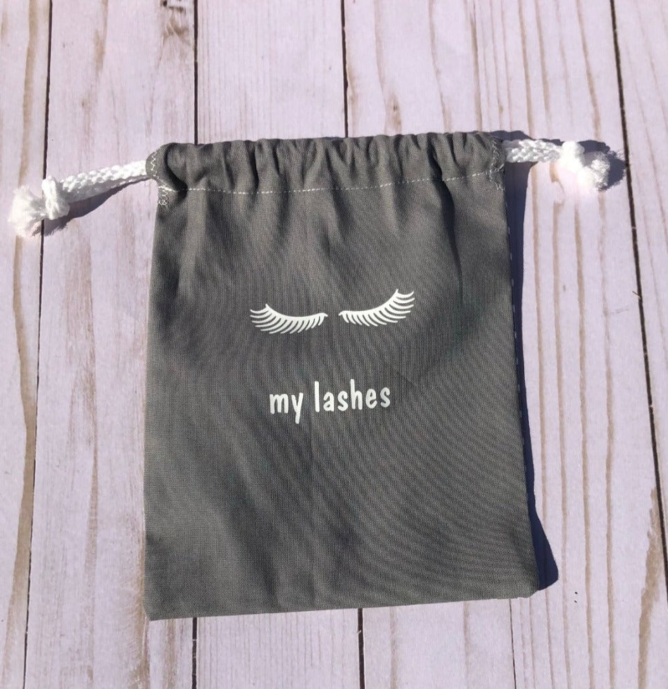 Make up Bag - My Lashes Gray n White