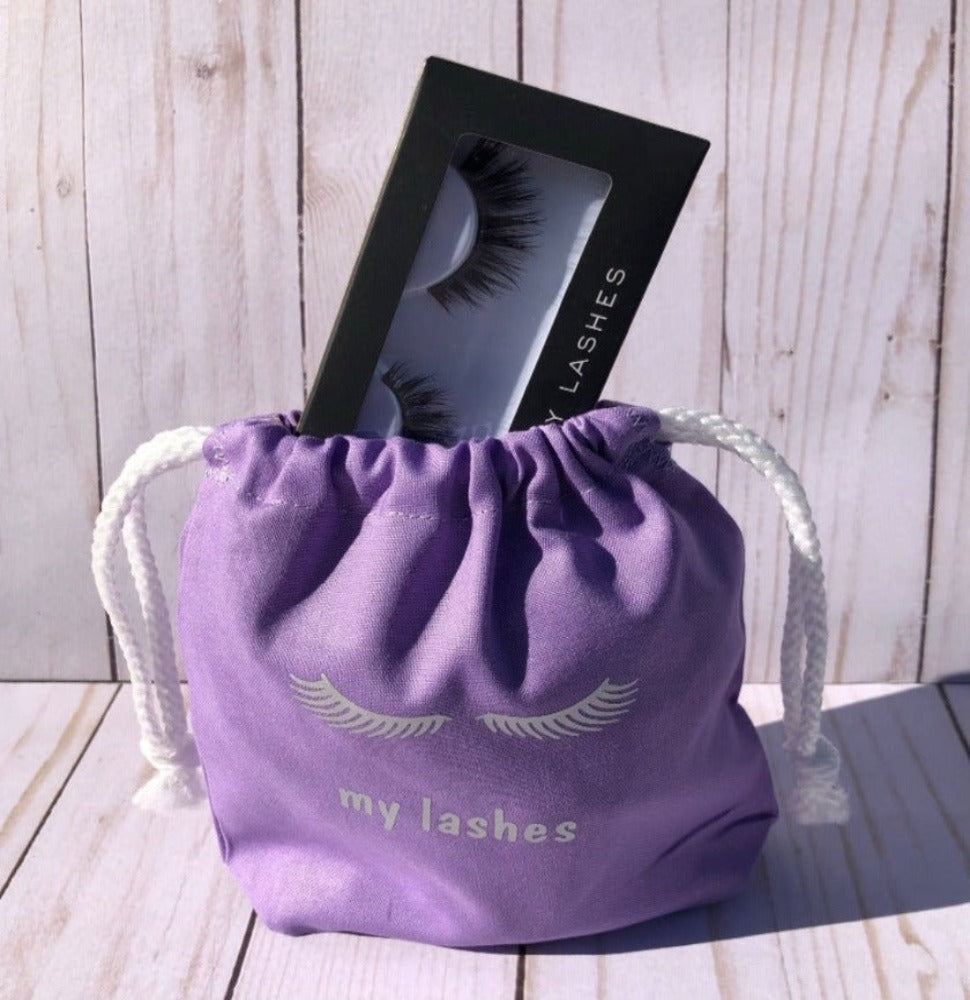 Make up Bag - My Lashes Purple Silver