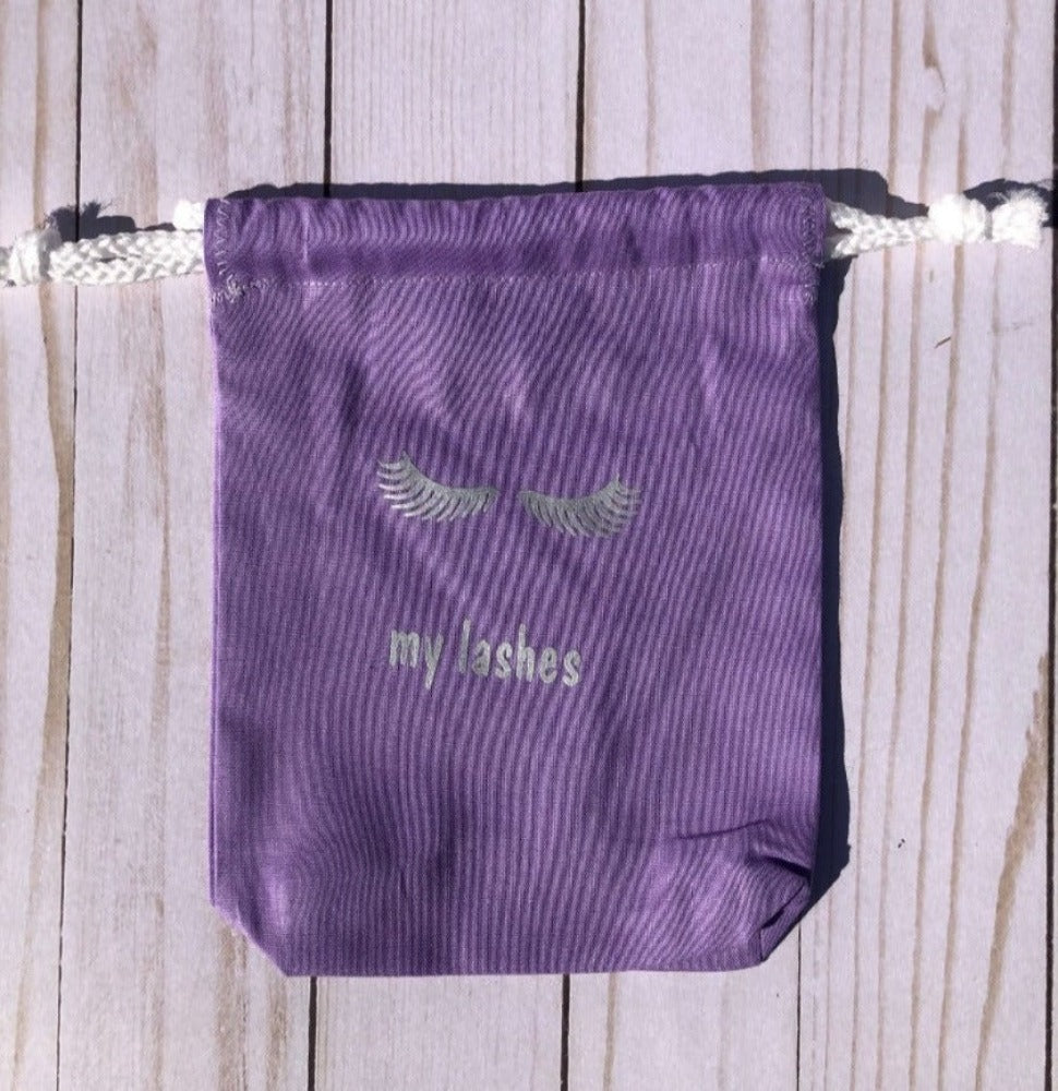 Make up Bag - My Lashes Purple Silver